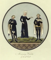 Trauergewänder des 14. Jahrhunderts