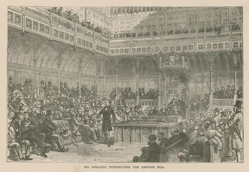 Mr. Disraeli stellt das Reformgesetz vor