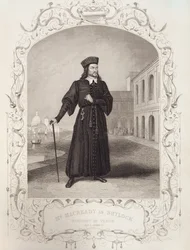 Mr. Macready als Shylock, Akt I Szene 3, in Der Kaufmann von Venedig von William Shakespeare (1564-1616)