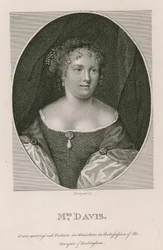 Mrs Davis, nach einem Originalbild in Miniatur im Besitz des Marquis von Buckingham