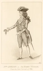 Mrs Jordan als Sir Harry Wildair aus dem seltenen Porträt von 1788