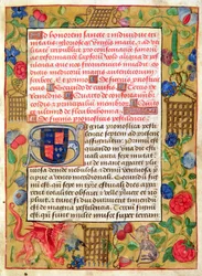 Ms 261 fol.1r Seite aus einer Sammlung von Pesttraktaten in Latein und Englisch, ca. 1500