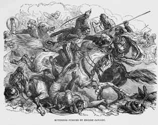 Meuterer verfolgt von englischer Kavallerie