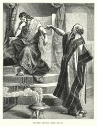 Nathan vor König David (Gravur)