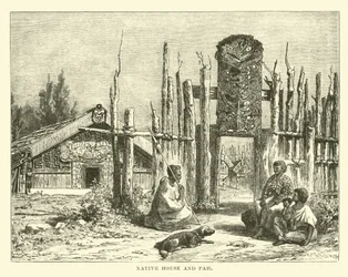 Einheimisches Haus und Pah