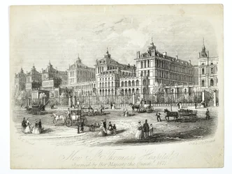 Neues St. Thomas Krankenhaus, eröffnet von Ihrer Majestät der Königin 1871
