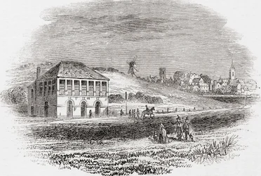 Newmarket Racecourse, Newmarket, England zur Zeit von Charles I, aus "Old England: A Pictorial Museum", veröffentlicht 1847