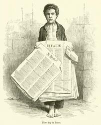 Zeitungsjunge in Rom