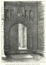 Nordeingang zum Kirchenschiff der Holyrood Abbey Church (Stich)