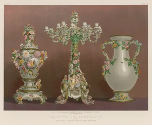 Porzellanobjekte von der Königlichen Dresdner Manufaktur, Meissen