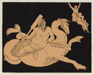 Oceanus auf seinem geflügelten Ross