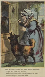 Alte Mutter Hubbard ging zum Schrank