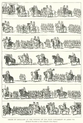 Ordnung des Kavalkade bei der Eröffnung des ersten Parlaments von James VII