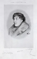 Oscar Wilde, ein Bijou-Porträt, aus Society