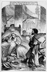 Othello, der Mohr von Venedig - Illustration in „Gesammelte Werke von William Shakespeare“ 1866 - Die Illustrationen und die allgemeine Form dieser Ausgabe sind von Cassell