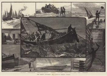 Unsere Fischereiindustrie, die Yarmouth-Heringfischerei (Gravur)