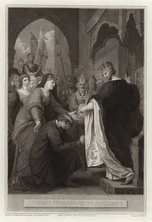 Unterwerfung von Prinz John vor Richard I.