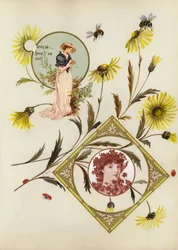 Seite aus einem spätviktorianischen Sammelalbum