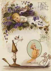 Seite aus einem spätviktorianischen Sammelalbum