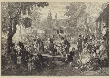 Paris im Sommer, Bain de la Grenouillere, bei Croissy