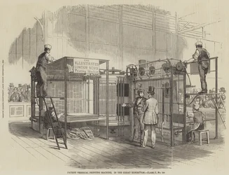 Patentierte vertikale Druckmaschine, in der Großen Ausstellung, Klasse C, Nr. 122