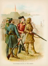 Pfadfinder schießt auf das Ziel