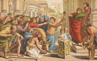 Paulus und Barnabas in Lystra