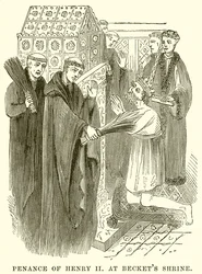 Buße von Heinrich II. am Schrein von Becket