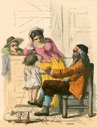 Peter spielt mit seinem Enkelkind