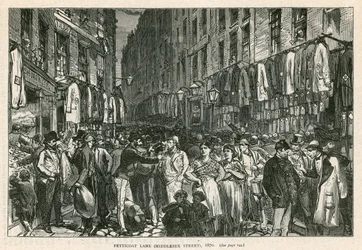 Petticoat Lane (Middlesex Street), London, 1870