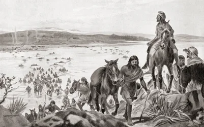 Phrygier überqueren den Bosporus von Europa nach Asien, aus Hutchinson