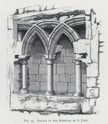 Piscina im Krankenhaus von St. John (Gravur)