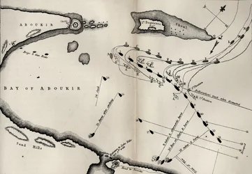 Plan für die Schlacht am Nil, aus Das Leben von Nelson von Robert Southey (1774-1843) erstmals veröffentlicht 1813