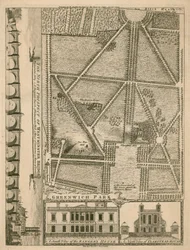 Plan des Greenwich Parks, London