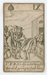 Popish Plot Spielkarte (Gravur)