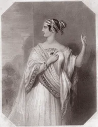 Porcia, Frau von Brutus (Julius Caesar) - Galerie der Frauen von Shakespeare, Sammlung von fünfundvierzig ernsten Porträts von frühen Londoner Künstlern, bereichert mit kritischen und literarischen Anmerkungen um 1838