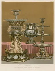 Teil des Königinnenservices in Porzellan von Messrs Phillips und Binns, Worcester