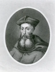 Porträt von Kardinal Reginald Pole (1500-58) (Gravur)