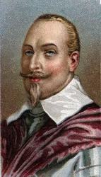 Porträt von Gustav II. Adolf von Schweden - Porträt von Gustave II Adolphe, König von Schweden (1594-1632) - Aus der Serie „Leaders of Men“ - Chromolithographie - Englische Schule, 20. Jahrhundert