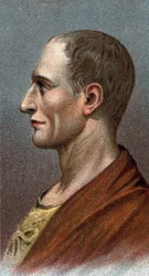 Porträt von Julius Caesar - Julius Caesar - Aus der Serie „Leaders of Men“ - Chromolithographie - Englische Schule, 20. Jahrhundert -