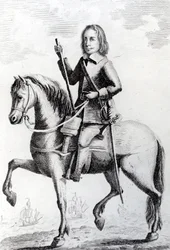 Porträt von Generalmajor Desborough zu Pferd