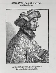 Porträt von Sebastian Brant (ca. 1458-1521) aus The Narrative and Critical History of America, herausgegeben von Justin Winsor, London, 1886