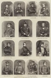 Porträts von Kapitän Sir John Franklin und seiner Crew