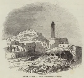 Pulvermagazin in Algier, nach der letzten Explosion (Stich)