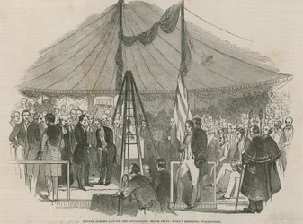 Prinz Albert legt den Grundstein des St Marys Hospital, Paddington
