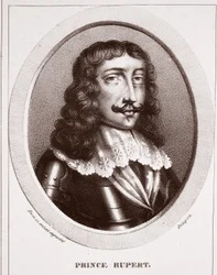 Prinz Rupert, aus einem alten Stich, zugeschrieben Delaporte, graviert von de Ducarme