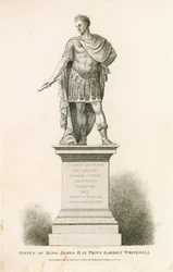 Privatgarten Westminster. Statue von König James II