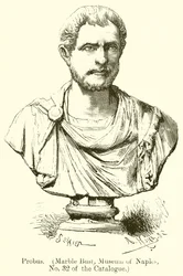 Probus. (Marmor-Büste, Museum von Neapel, Nr. 32 des Katalogs) (Stich)