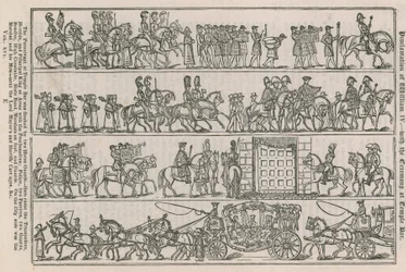 Proklamation von Wilhelm IV. - mit der Zeremonie am Temple Bar