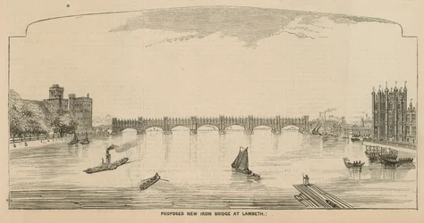 Vorgeschlagene neue Eisenbrücke in Lambeth